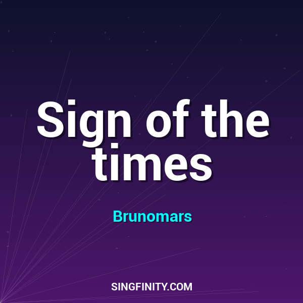 Sign of the times