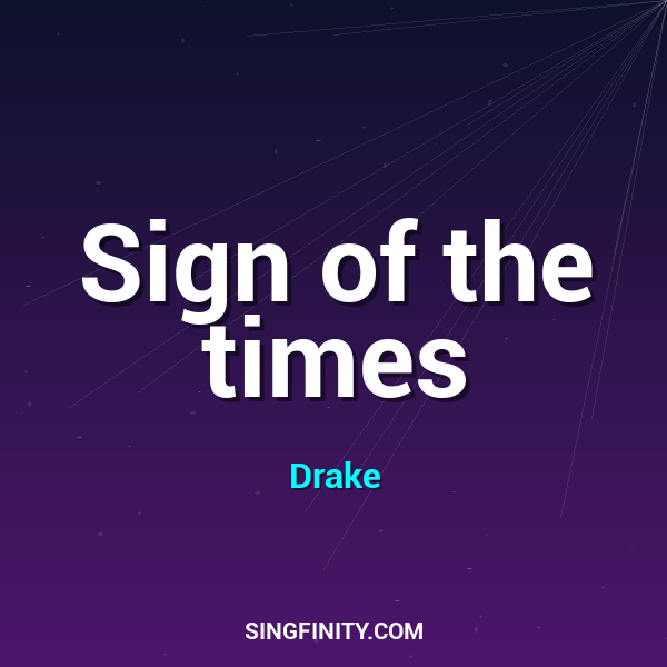 Sign of the times