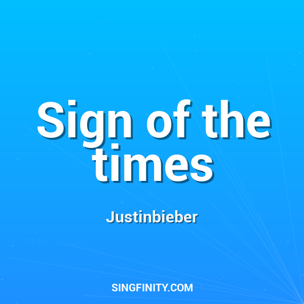Sign of the times