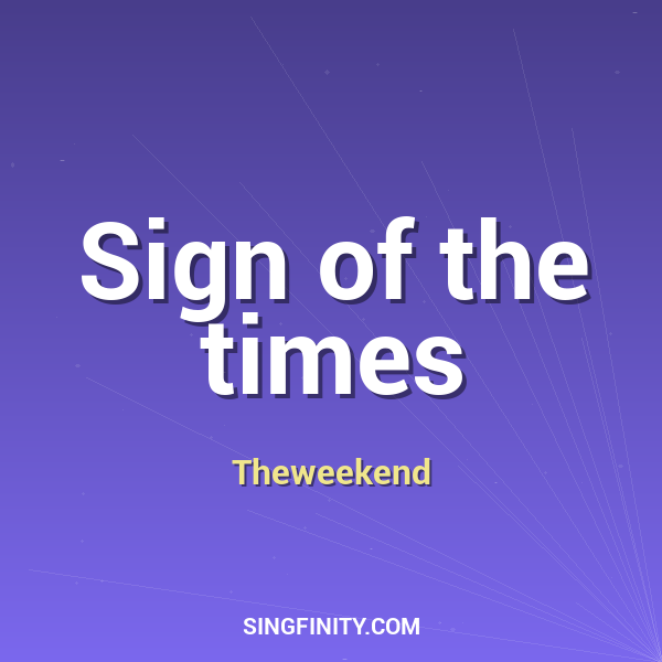 Sign of the times