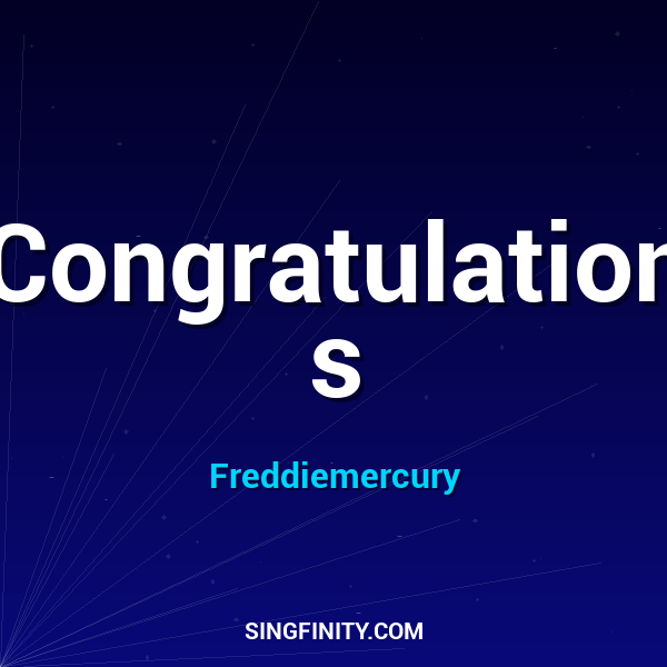 Congratulations