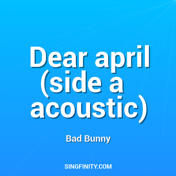 Dear april (side a   acoustic)