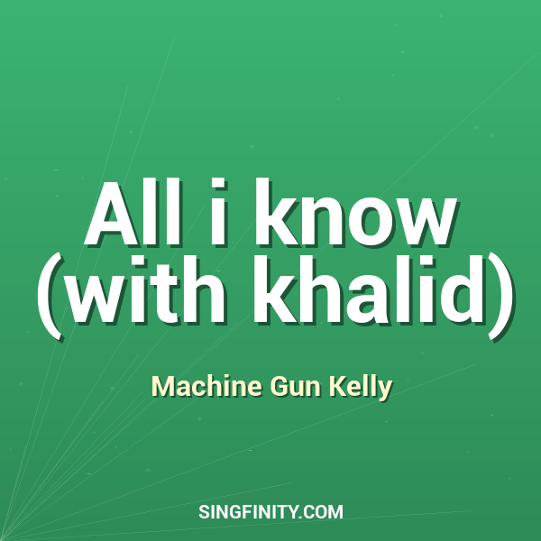 Artwork for All i know (with khalid)