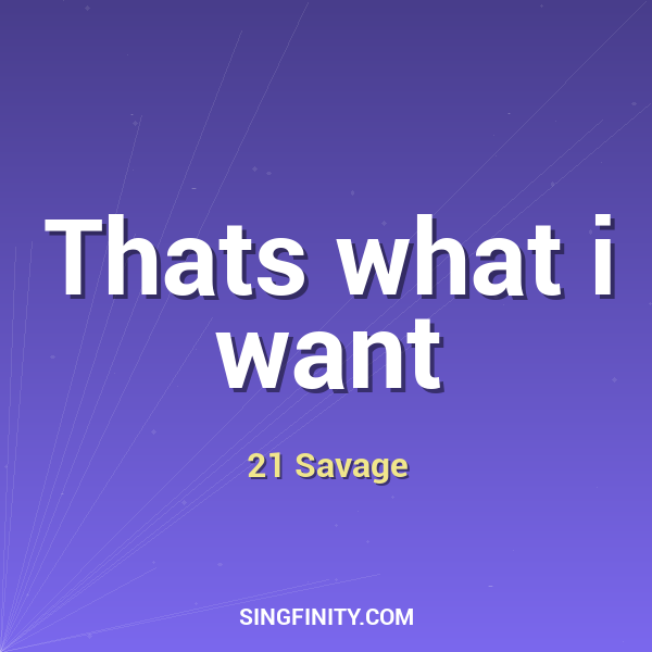 Thats what i want