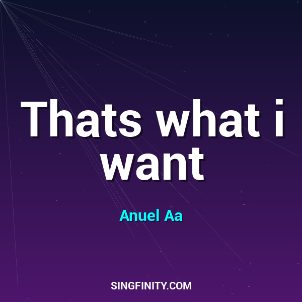 Thats what i want