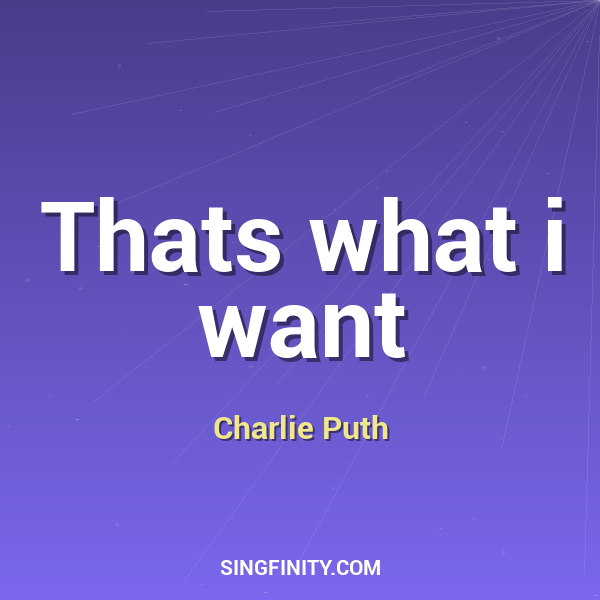 Artwork for Thats what i want