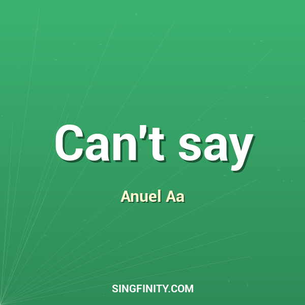 Can't say