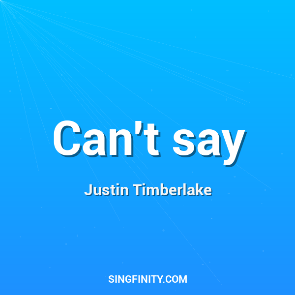 Can't say