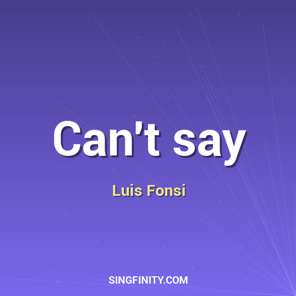 Can't say