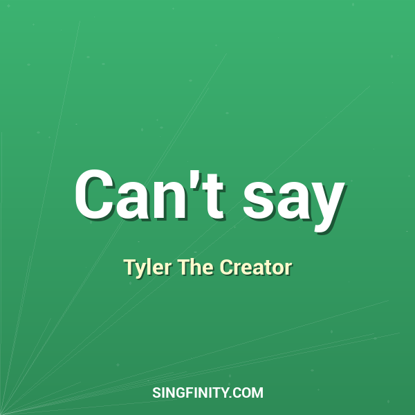 Can't say