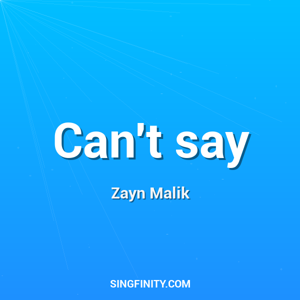Can't say