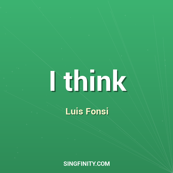 I think